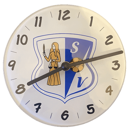 Wanduhr aus Glas - SV Blau Weiß Schmiedehausen