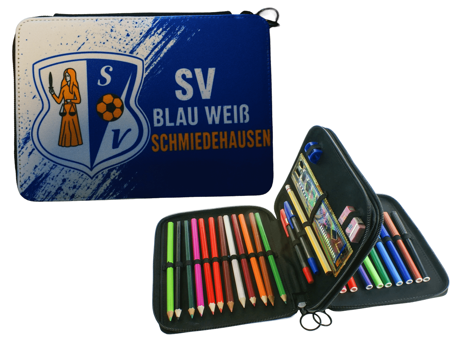 SV Blau Weiß Schmiedehausen Federmappe - komplett gefüllt – Bild 2